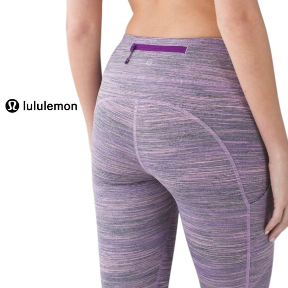 LULULEMON Speed tight IV space dye camo violet black grape size 8 - Picture 1 of 16
